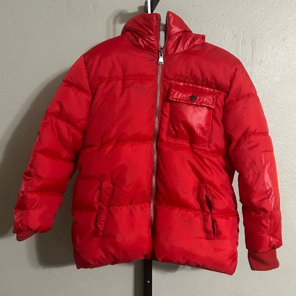 Perry Ellis boys red puffer jacket 10/12